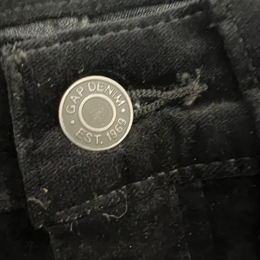 GAP Vintage Slim High Rise Black Velvet-Feel Jeans NWT Size 27R - Picture 6 of 8